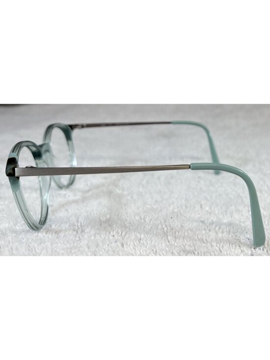 OGI Hugs/373 Women’s Crystal Turquoise Gunmetal Oval Eyeglasses Frames 46-20-140 main image 4